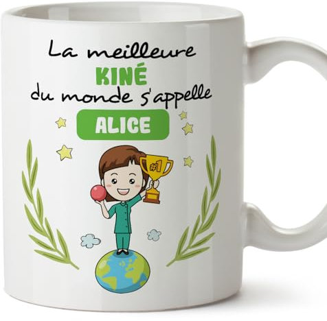 Mugffins Tasses Personnalisables pour KINÉ femme - En Français - Cadeau Personalisé- Tu Meilleur du Monde - 11 oz / 330 ml