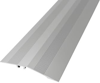 90CM (2.95FT) Aluminium Door Bars Threshold Ramp Strip Transition Trim Laminate Tiles IP71 TMW Profiles (Silver)