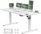 JUMMICO Electric Standing Desk 160x80 cm with Charging Port, Height Adjustable Computer Desk with Cable Tray,Ergonomic Sit Stand up Desk Rising Table Home Office Furniture, White
