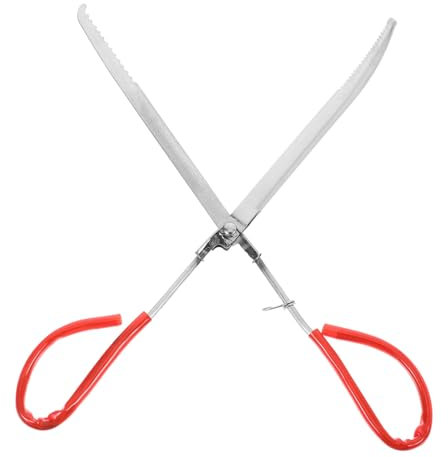 Zerodeko Tortoise Enclosure Accessories Lobster Tong Pet Clip Crab Snake Clip Zinc Alloy Food Tong Kitchen Tweezers