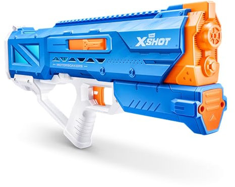 XSHOT Water Hydra Pulse Motor Soaker by ZURU, Motorised Blaster Watergun, Water Blaster, Water Toys, Fills with Water in just 1 Second, Rechargeable Battery.
