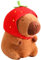 DGUSO Juguetes Peluche Capybara, 22cm Fresa Simulación Carpincho Juguetes, Fresa Lindo Peluche Carpincho, Fresa Lindo Muñecos Peluche Carpincho Simulación Regalo Peluche para Niños y Amigos