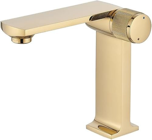 Goldener Wasserhahn Badezimmer Warm- und Kaltwaschbecken Wasserhahn Messing Handwaschbecken Mischbatterie Licht Luxus Schwarz Badezimmer Torneira (Farbe: 164Schwarz),schnelle Befestigung