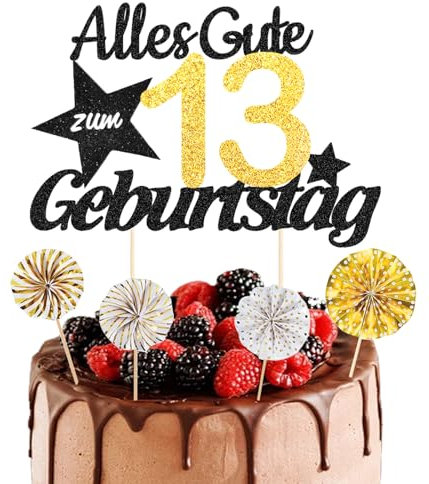 Tortendeko 13 Geburtstag Mädchen Jungen, 5 Stk Torten Deko 13. Geburtstag Junge Mädchen Teenager,Glitzer Kuchendeko Geburtstag 13 Jahre Junge,Cake Topper 13 Geburtstag Deko,Geburtstagsdeko 13 Jahre