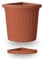 mille idee Fioriera vaso angolare ad angolo in plastica colore terracotta 35x50h