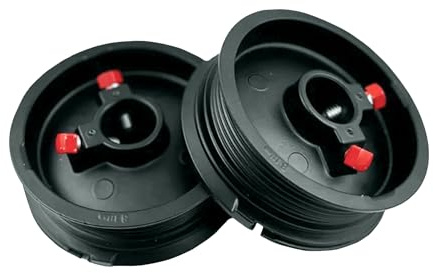 Garage Door Cable Drums for Garages up to 8' Feet Tall in Black Powder-Coated - Hardware Parts Drums for use with Torsion Spring Cables - Heavy Duty Long Lasting Durable