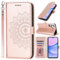 ELTEKER Etui Coque pour Samsung Galaxy A15 5G Protection Housse en Cuir PU Pochette Portefeuille Rabat Clapet Case Porte Carte Magnétique Étui pour Samsung Galaxy A15 - Or Rose