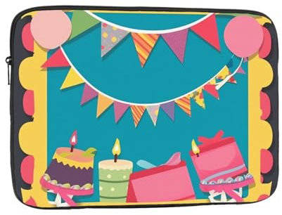 Laptoptasche, 38,1 cm (15 Zoll), Happy Birthday, Banner, Laptoptasche, stoßfest, Computer-Tragetasche, schlanke Aktentasche, Handtasche