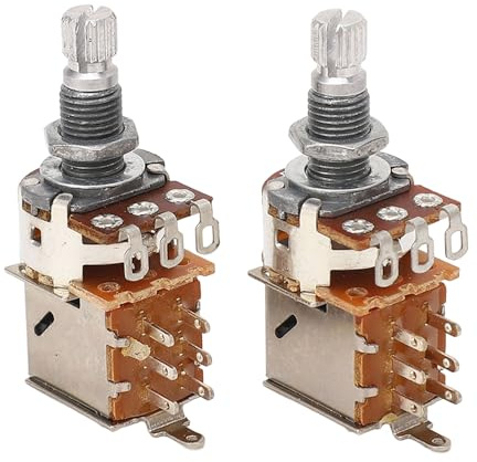 2PCS B1M Gitarre Potentiometer 18mm Rändelwelle Elektrische Bass Töpfe für Lautstärke und Klangregelung Metall Material für Gitarre Bass