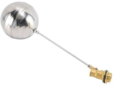 YSRWTBBA DN15/20/25/32/40 Messing-Schwimmerventil for Kalt- und Warmwasserspeicher, 1/2 Zoll, 3/4 Zoll, 1 Zoll, schwimmender Kugelhahnschaft, Durchflussregelung, Zisterne/Ausdehnungsgefäß(DN25)