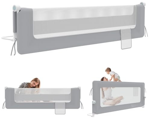 LZQ Barrera plegable para cama infantil, protección contra caídas, protección contra caídas, 200 cm