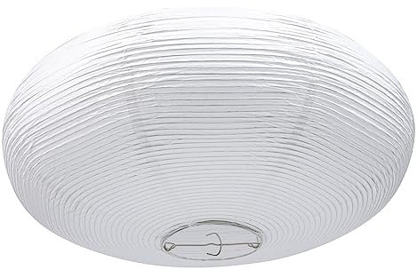 HOMSFOU Abat-Jour En Papier Rond Ovale Abat-Jour Suspendu En Papier De Riz Lanterne Japonaise Suspendue Couvre-Lustre Protecteur De Plafonnier