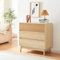 [en.casa] Cassettiera Comò a 3 Cassetti Ampi Mobile Organizzatore per Soggiorno Camera da Letto Mobile Contenitore 80 x 80 x 40 cm Effetto Rovere