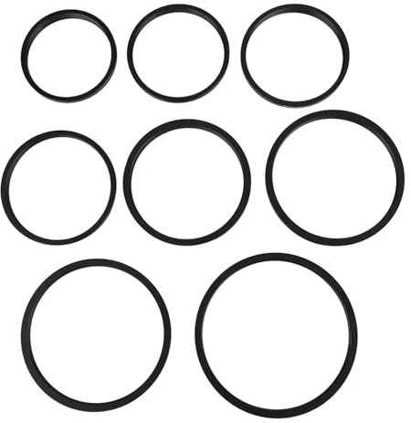 Domary 8 PCS Metall Step Up Ringe Universal Objektiv Filter Set 49 52 55 58 62 67 72 77 82mm Leichte Tragbare Transform Kaliber Anschluss Kamera Objektiv Filter Adapter Schwarz