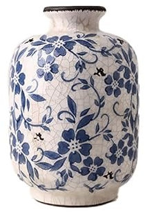 Blaue Und Weiße Porzellan Vase, Chinesische Vasen Deko, Traditionelle Keramik Blumenvase，Chinesischer Stil Keramik Bud Vase Decor Asiatische Decor Trockenblumenvase
