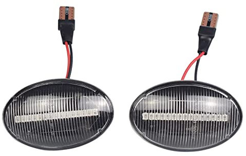 Yoegerery LED Dynamische Seitenblinker Bernstein Super Hell Canbus Sequentielle Repeater Lichter für O-pel Corsa B C Astra F Combo B C (Transparent)