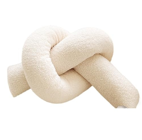 KJBDQQH Cuscino a Nodo 1pc Cuscino di tiro Cuscino for Divano Creativo Cuscino Semplice in Tinta Unita Cuscino Annodato Decorazioni Creative Cuscino for Divano(Beige)