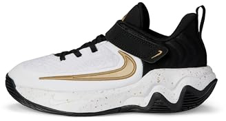 Nike Little Kid's Giannis Immortality 4 Basketball Shoe, Black/Metallic Gold-White, 13C