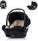 Chipolino i-Size Babyschale Duo Smart Gruppe 0+, Kissen, verstellbare Kopfstütze, Farbe:schwarz beige
