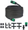 Manguera de riego porosa para jardines, riego 3 en 1, riego por goteo, remojo, rociado, eficiente sistema de riego de jardín para césped, parterres, plantas de patio (50 m)
