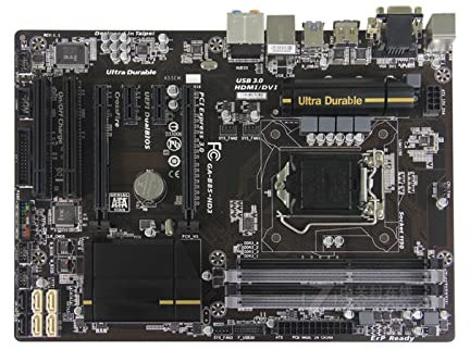 XYYZXKL Schede Madri per Computer Fit for GIGABYTE GA-B85-HD3 Desktop Motherboard B85 Socket LGA 1150 I3 I5 I7 DDR3 32G Micro. -ATX UEFI BIOS Original Mainboard
