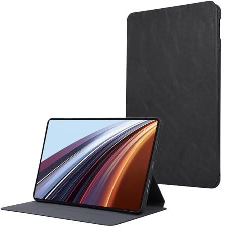 Stand Case Compatible with Honor GT Pro 12.3 inch (2024), Slim Leather Business Folio Stand Protective Tablet Cover, Multi-Angle Viewing cy (BLACK)