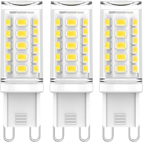 CQTLED Ampoule LED G9 Blanc Froid 6000K, 3W 520lm équivalent 50W halogène, Non-dimmable, 230V, Économie d'énergie, Sans Clignotement, 3 Pièces