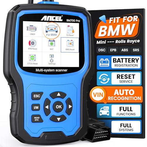 ANCEL BM700Pro OBD2 Diagnosegerät für BMW/für MINI/für RR, AutoVIN, Vollständige System Fahrzeug Diagnose CBS Öl EPB SAS BMS EGS DPF Regeneration zurücksetzen