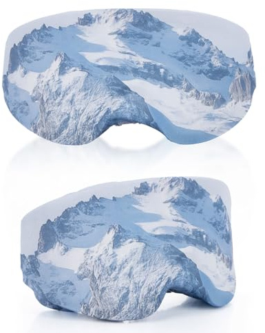 CARGEN Skihelm Visier Schutz Skihelmbrille Männer Frauen Mit Visier Schutz Schibrillenschutz Kratzfeste Und Beschlagfreie Linsenschutzhüllen Putztuch Ski Zubehör(Marmolata)