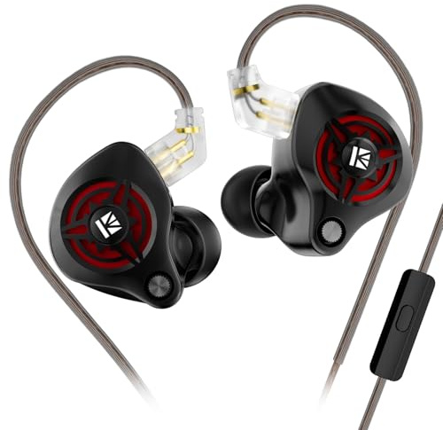 Yinyoo KBEAR BK1 Auriculares para Videojuegos con micrófono,10 mm Dynamic Driver Gaming,Auriculares para Jugadores FPS,Cable OFC 5N, Conector Jack de 3,5 mm,Compatible con PC,Xbox,Switch