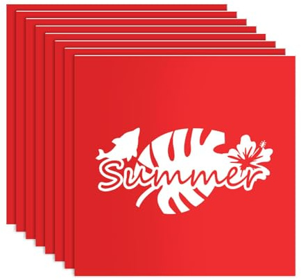 8 Stück Laser Gravur Platte, ABS Kunststoffplatte 30x30 cm für DIY Schneiden, Acrylplatte Laser Rohlinge zum Gravieren für Projektausstellung Malerei Türschilder (Rot Weiß)