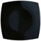ARC d7214 Plato Cristal Cuadrado Postre, Negro