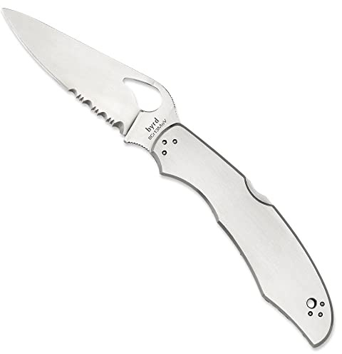 Spyderco Cara Cara 2, Stainless Steel Handle, ComboEdge, Schwarz