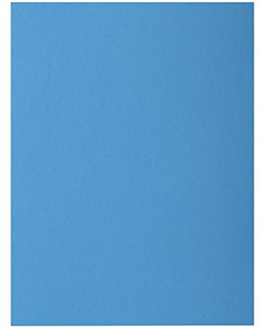 Exacompta - Ref 217119E - Rocks Square Cut Folder - 240 x 320mm in Size, Suitable for Holding A4 Documents, 210gsm Coloured Card - Blue Colour (Pack of 10)