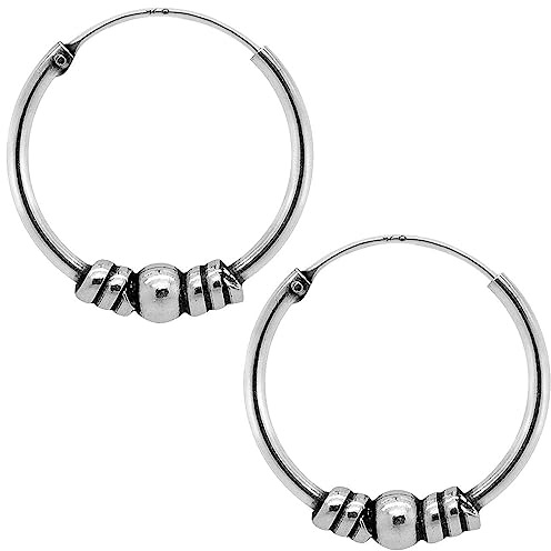 Soul-Cats© 1 Paar Bali Creolen aus 925 Sterling Silber