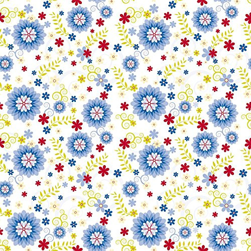 Sovie Home Tischdecke Rahel, florales Design in Blau Kiwi Bordeaux, Linclass® Airlaid, 80 x 80 cm, 1 Stück, hochwertige Einwegtischdecke, elegant, saugfähig, vielseitig einsetzbar