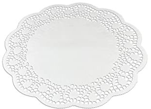 Günthart 100 Stück Tortenspitzen | Verkaufseinheit | in der Farbe weiß | 26cm Durchmesser | aus Papier