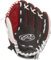 Rawlings Unisex – Erwachsene Players Series T-Ball & Youth Baseball Glove | Sizes 9-11.5 | Multiple Styles Baseballhandschuh für Jugendliche, 25,4 cm, Dunkler Schatten/Rot/Weiß, 10 | Ages 5-7