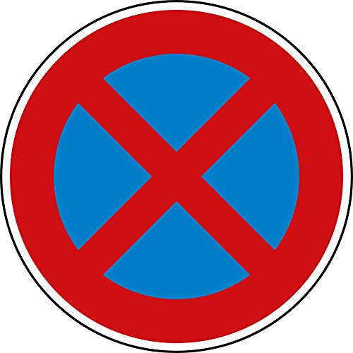 Verkehrszeichen Absolutes Halteverbot Nr. 283 | Ø 420mm, Alu 2mm, RA1 | Original Verkehrsschild nach StVO mit RAL Gütezeichen | Schild Halteverbot | Dreifke®