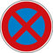 Plaque de signalisation 30 mm de diamètre - En aluminium - 2 mm de diamètre - RA1 - Panneau de signalisation original selon la norme StVO avec label RAL - Interdiction de maintien - Dreifke®
