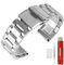 Kai Tian Cinturino Orologio 24mm spazzolato Acciaio inossidabile Cinturini per cinturini Cinturino di ricambio Cinturino di ricambio Cinturino per orologio da uomo Argento