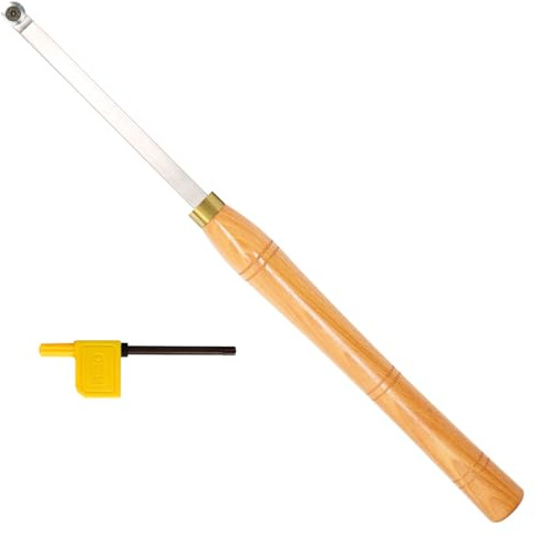 Carbide Tipped Finisher Wood Turning Tool Lathe Chisel Tool Bar with Ci0 16mm Round Carbide Insert Cutter for Wood Hobbyist or DIY or Carpenter