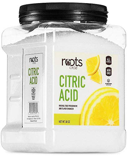 Roots Circle All-Natural Citric Acid | 1.88 Pound | Kosher for Passover | Food-Grade Flavor Enhancer, Household Cleaner & Preservative | for Skincare, Cooking, Baking, Bath Bombs