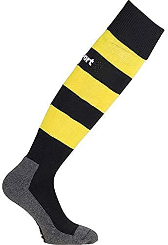 uhlsport Herren Socken Team Pro Essential Stripe Socken, Schwarz/limonengelb, 28-32, 100610006