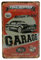 LUCKYLINDE geprägtes Blechschild passend für Werkstatt Fans, Garagen Tankstelle Rallye Auto Oldtimer Schild 20 x 30 cm (Full Service Garage)