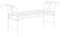 [en.casa] Gartenbank Cossila 70x147x46 cm Metallbank 200 kg Weiß