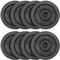 MAXXIVA Hantelscheiben 8er Set Gewichtsplatte je 2,5 kg Gusseisen schwarz 20 kg Fitness Krafttraining Bodybuilding Workout Gewichtheben Reha