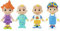 CoComelon CMW0169 Familie 4er Figuren-Set, offizielle bewegliche Figuren, Spielzeug ab 3 Jahren