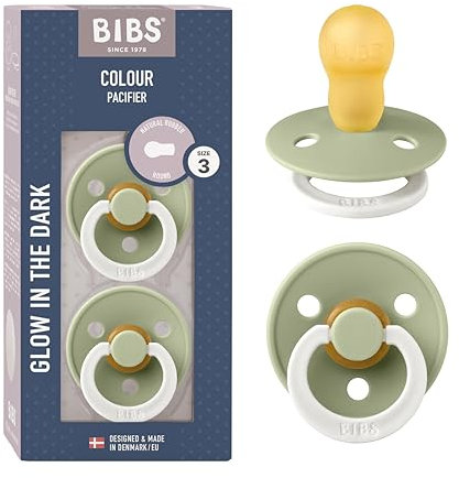BIBS Colour Ciuccio confezione da 2 pezzi. Privo di BPA. Fluorescente