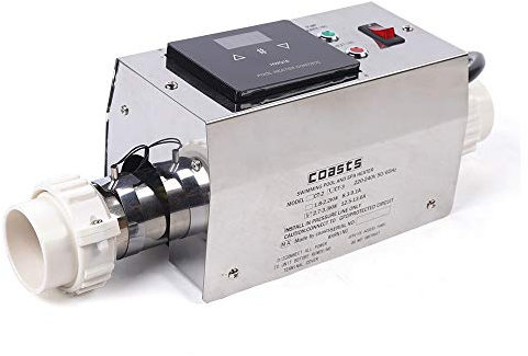 SHZICMY Thermostat Elektrisch Schwimmbadthermostat Edelstahlmaterial Poolheizung SPA Wärmetauscher für Heiße und Kalte Badewannen Schwimmbad 3kw